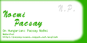 noemi pacsay business card